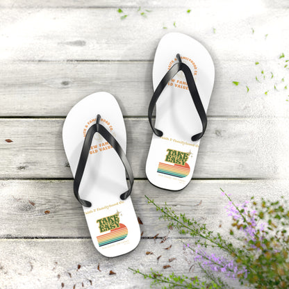 Sunset Stripes Flip Flops