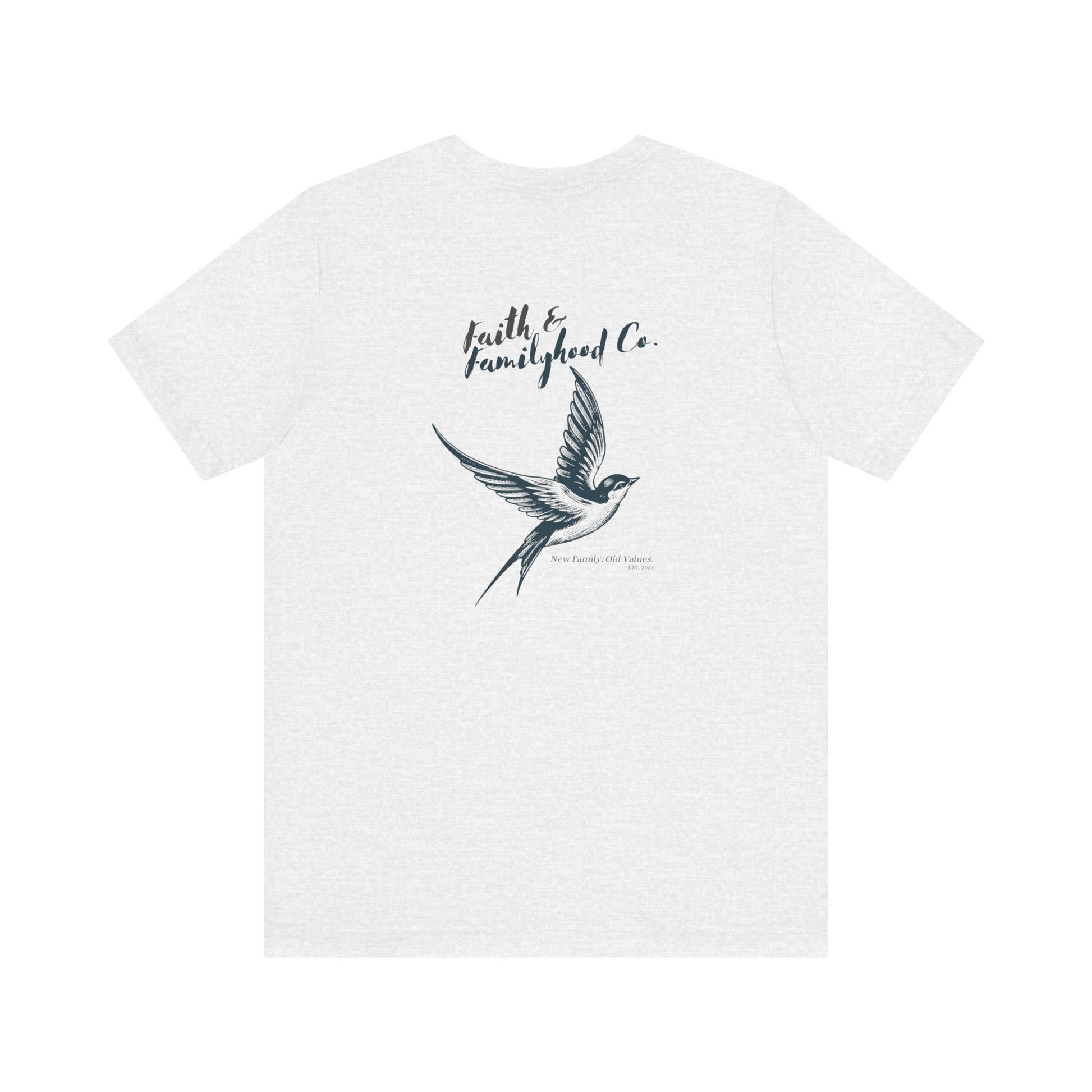 The "Horizon Flight Tee" is a bird t shirt showcasing a bird emblem on the back, perfect for those who appreciate nature-inspired designs.