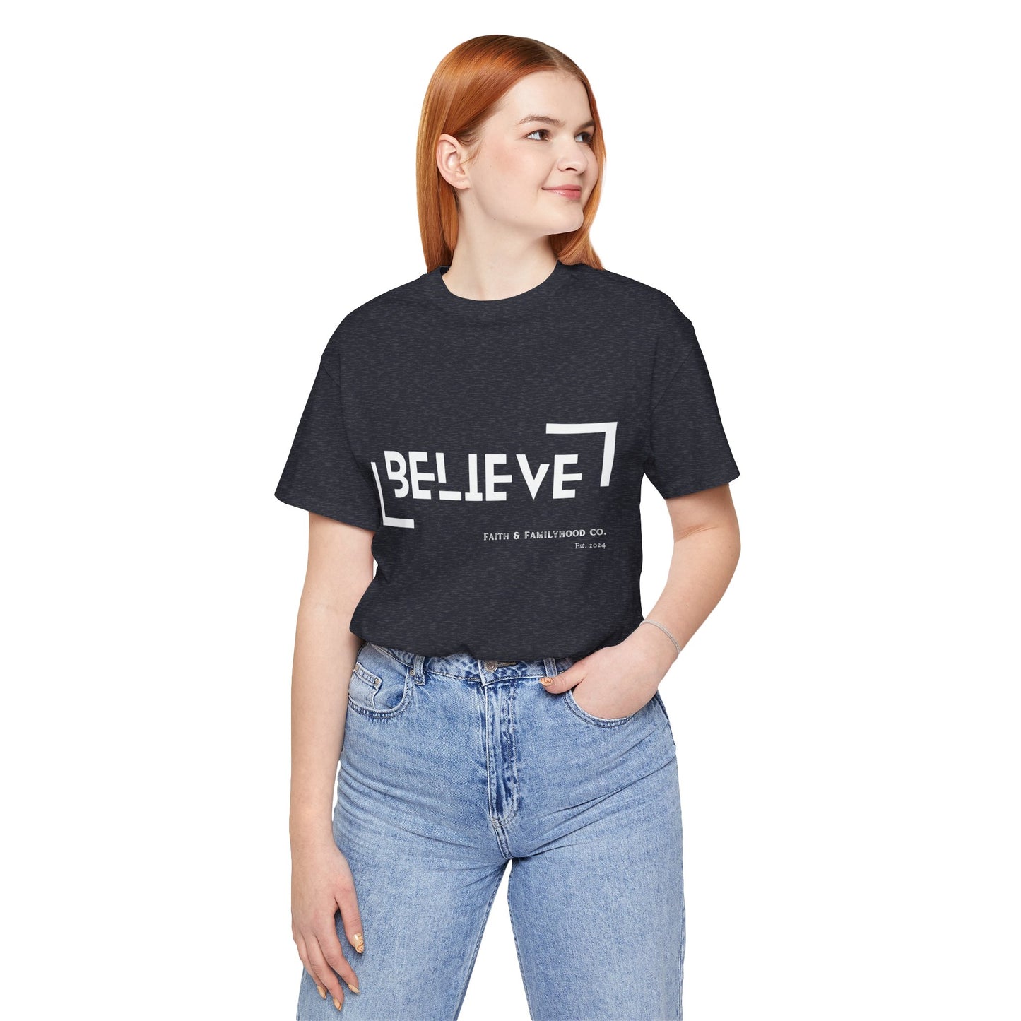 Believe Shirt | Faith in Monochrome Tee - Faith & Familyhood Co.