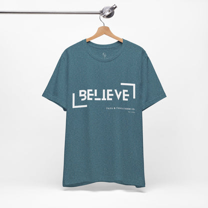 Believe Shirt | Faith in Monochrome Tee - Faith & Familyhood Co.