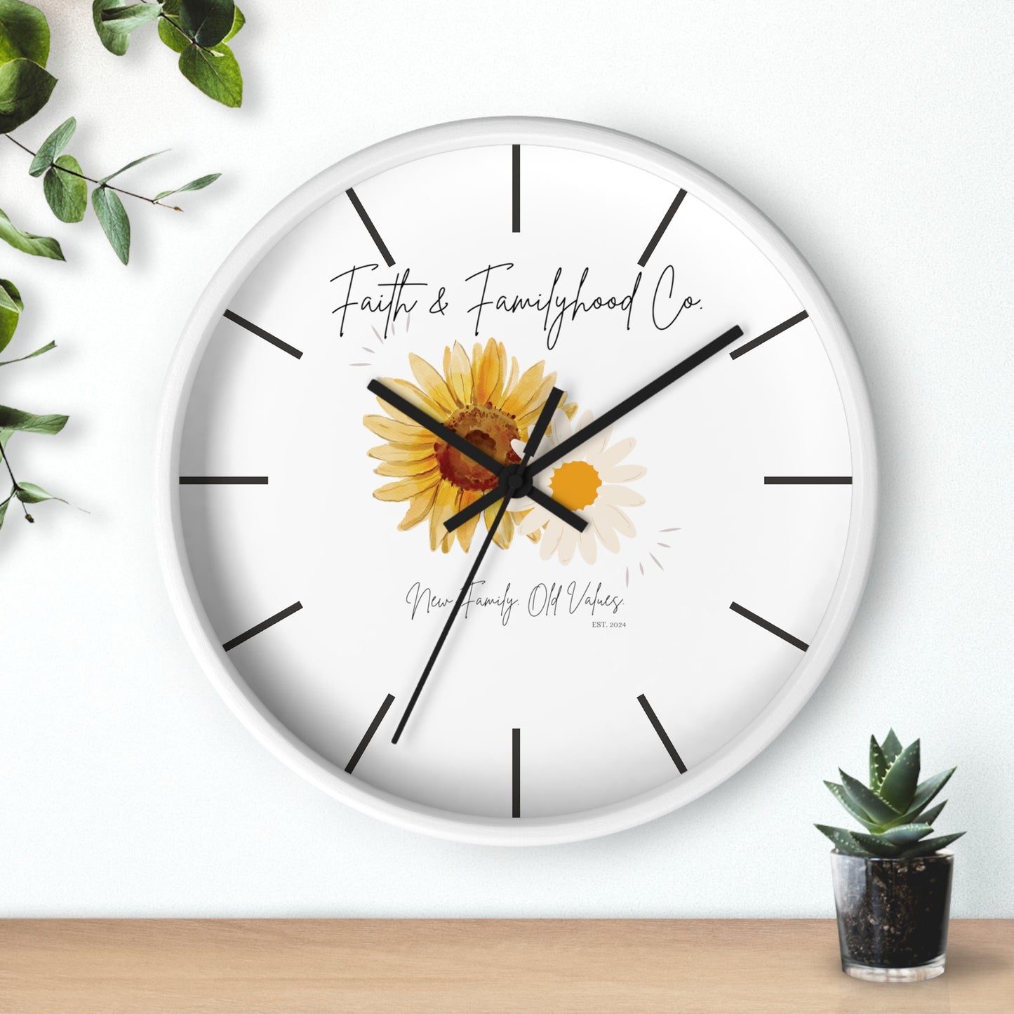 Sunlit Serenity Clock - Time in Bloom