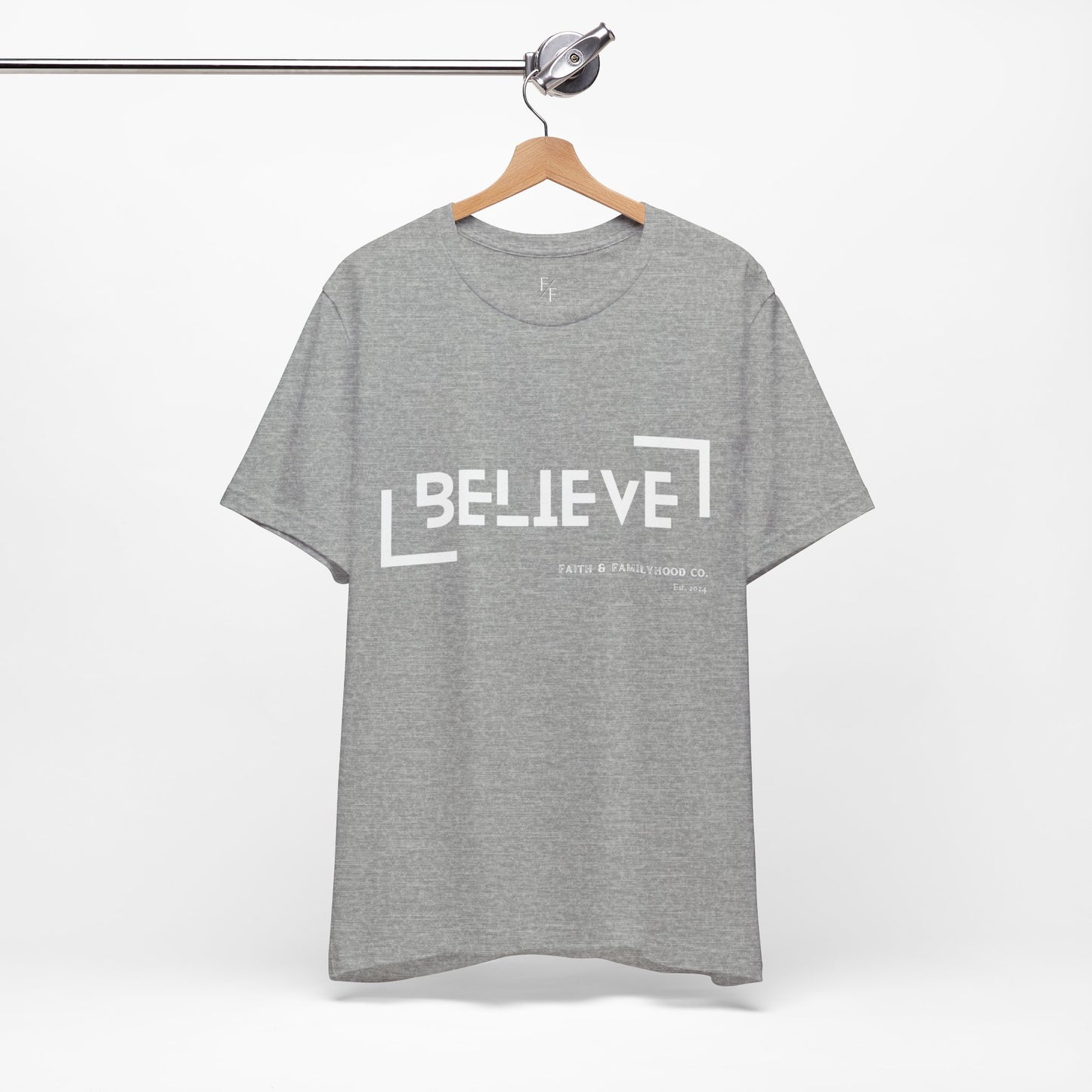 Believe Shirt | Faith in Monochrome Tee - Faith & Familyhood Co.