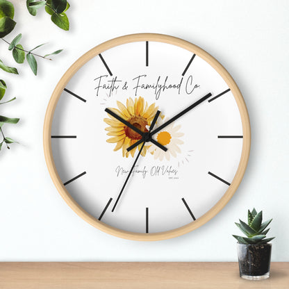 Sunlit Serenity Clock - Time in Bloom