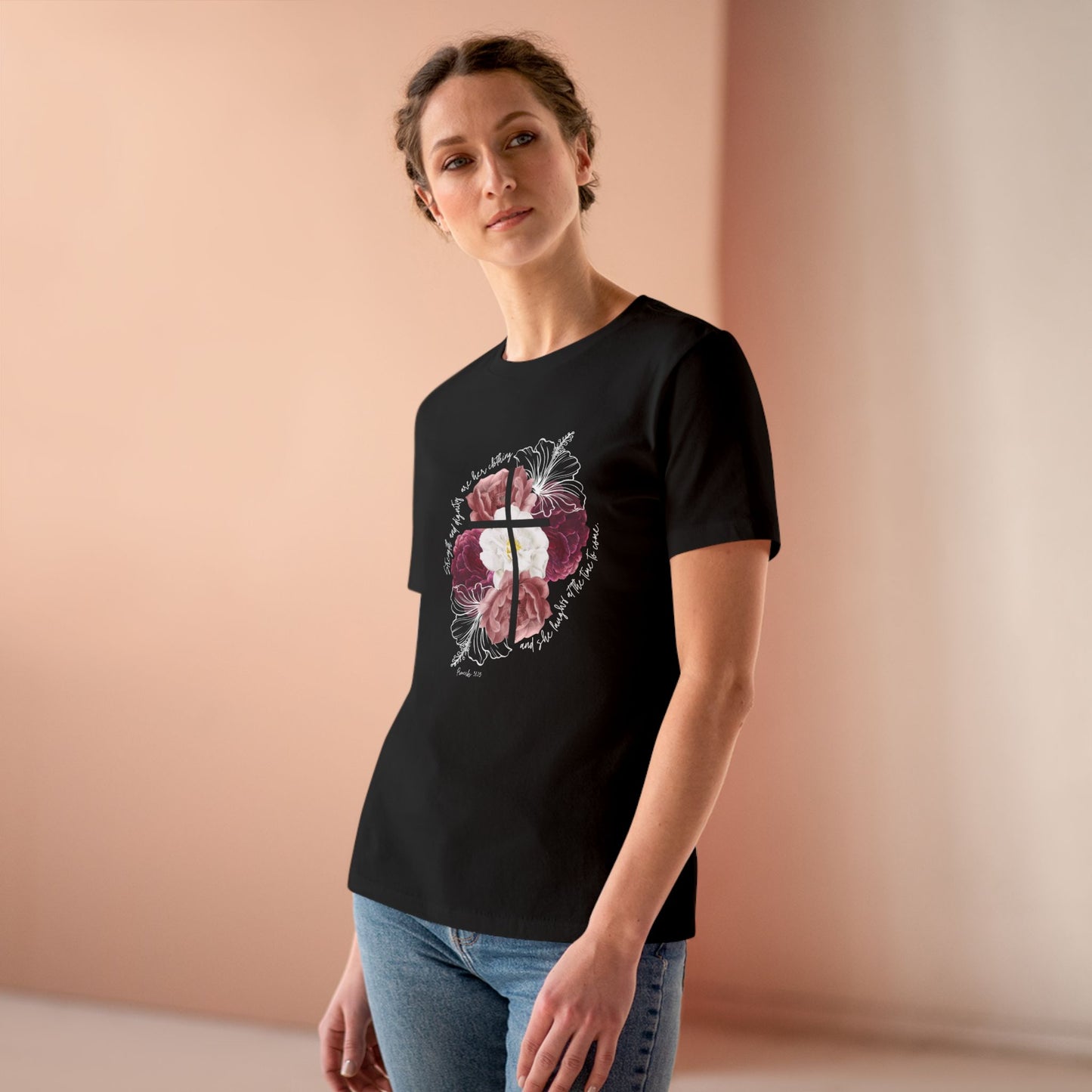 Cross Shirt for Women| Faith Blossoms Tee - Faith & Familyhood Co.