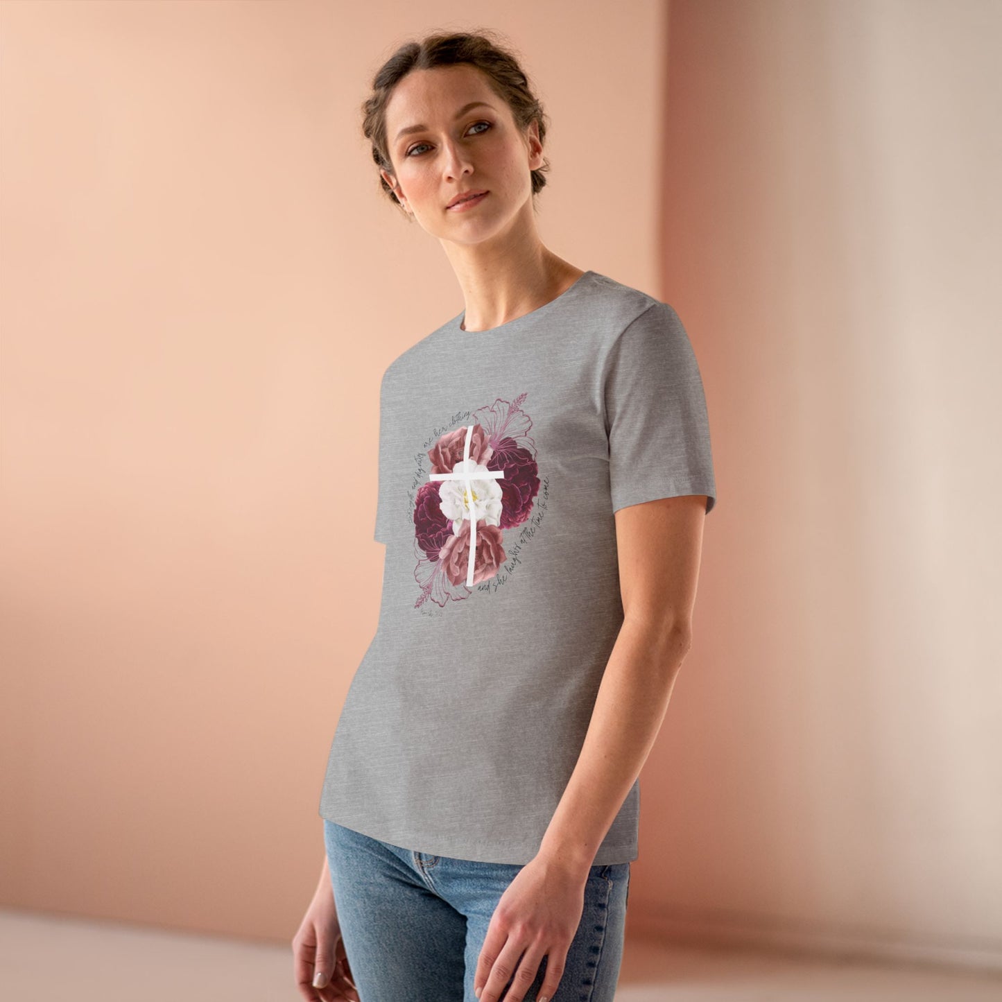 Cross Shirt for Women| Faith Blossoms Tee - Faith & Familyhood Co.