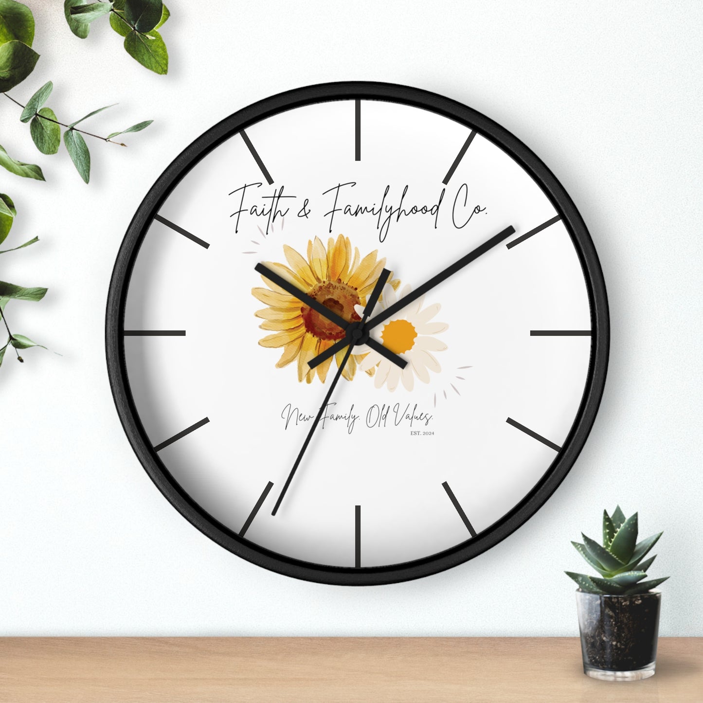 Sunlit Serenity Clock - Time in Bloom