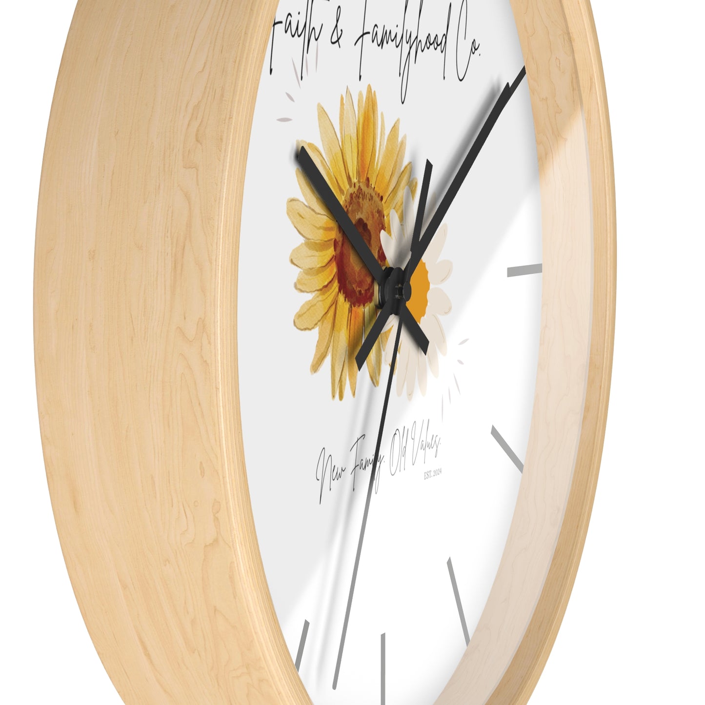 Sunlit Serenity Clock - Time in Bloom