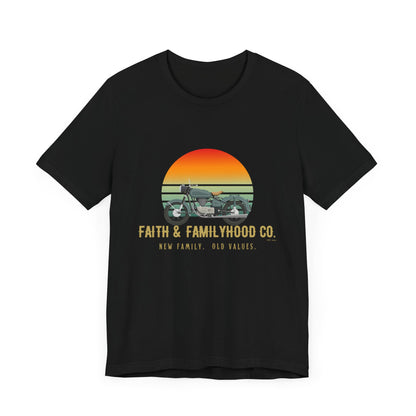 Motorcycle Shirts | Ride the Horizon Tee - Faith & Familyhood Co.