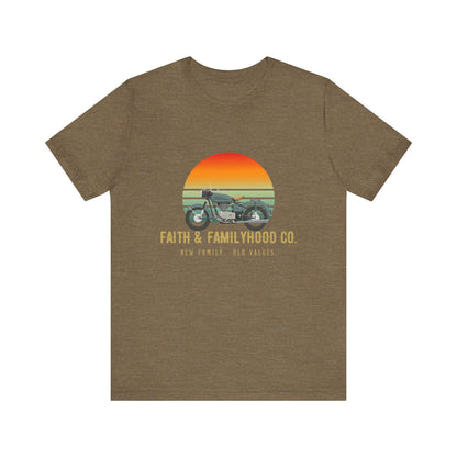 Motorcycle Shirts | Ride the Horizon Tee - Faith & Familyhood Co.