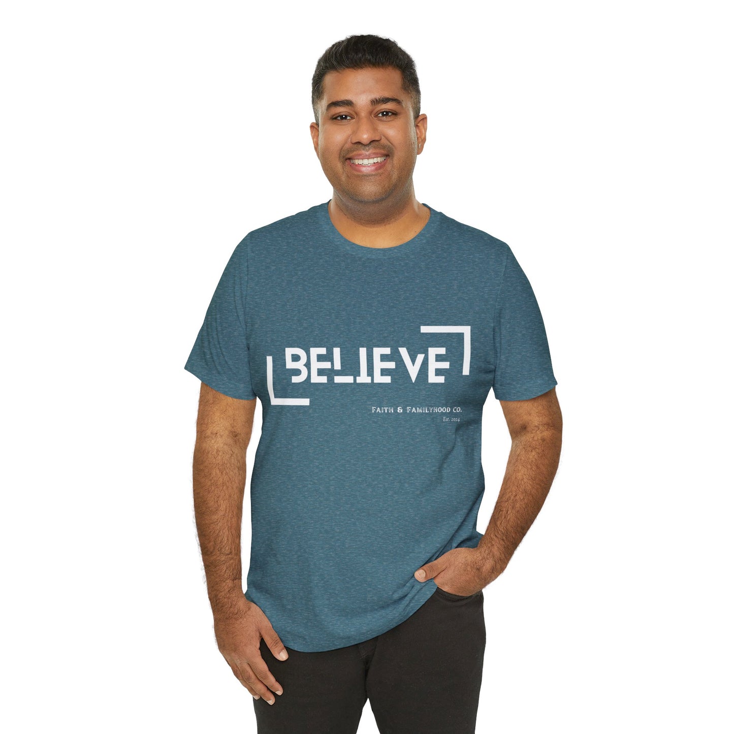 Believe Shirt | Faith in Monochrome Tee - Faith & Familyhood Co.