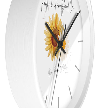 Sunlit Serenity Clock - Time in Bloom