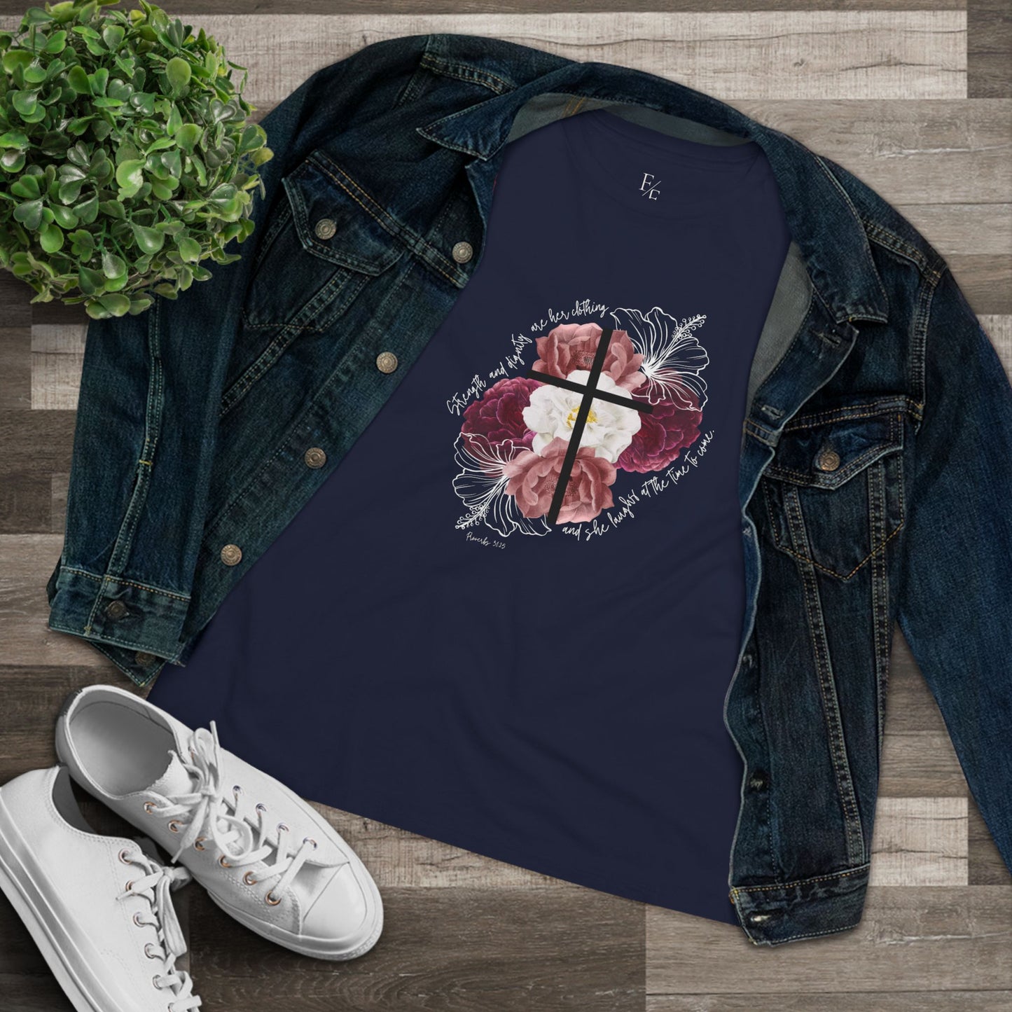 Cross Shirt for Women| Faith Blossoms Tee - Faith & Familyhood Co.