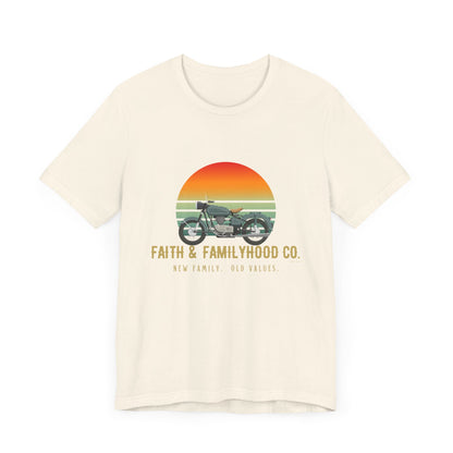 Motorcycle Shirts | Ride the Horizon Tee - Faith & Familyhood Co.