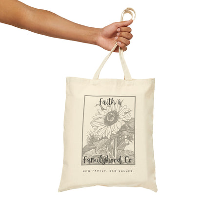 Values & Versatility Canvas Tote- Sunflower