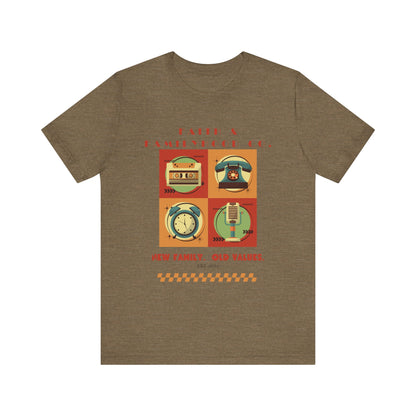 Retro Tech Tee - Nostalgic Style Meets Modern Familyhood