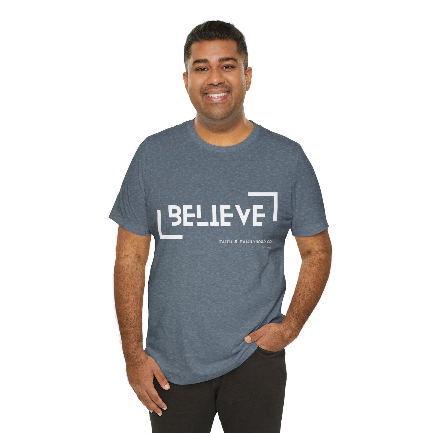 Believe Shirt | Faith in Monochrome Tee - Faith & Familyhood Co.