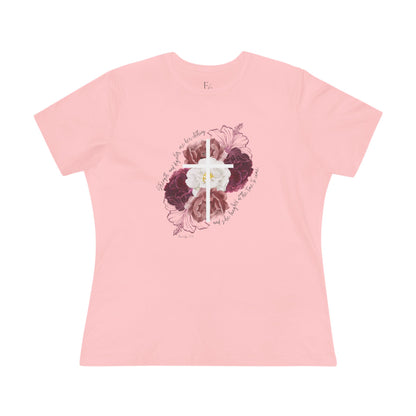 Cross Shirt for Women| Faith Blossoms Tee - Faith & Familyhood Co.