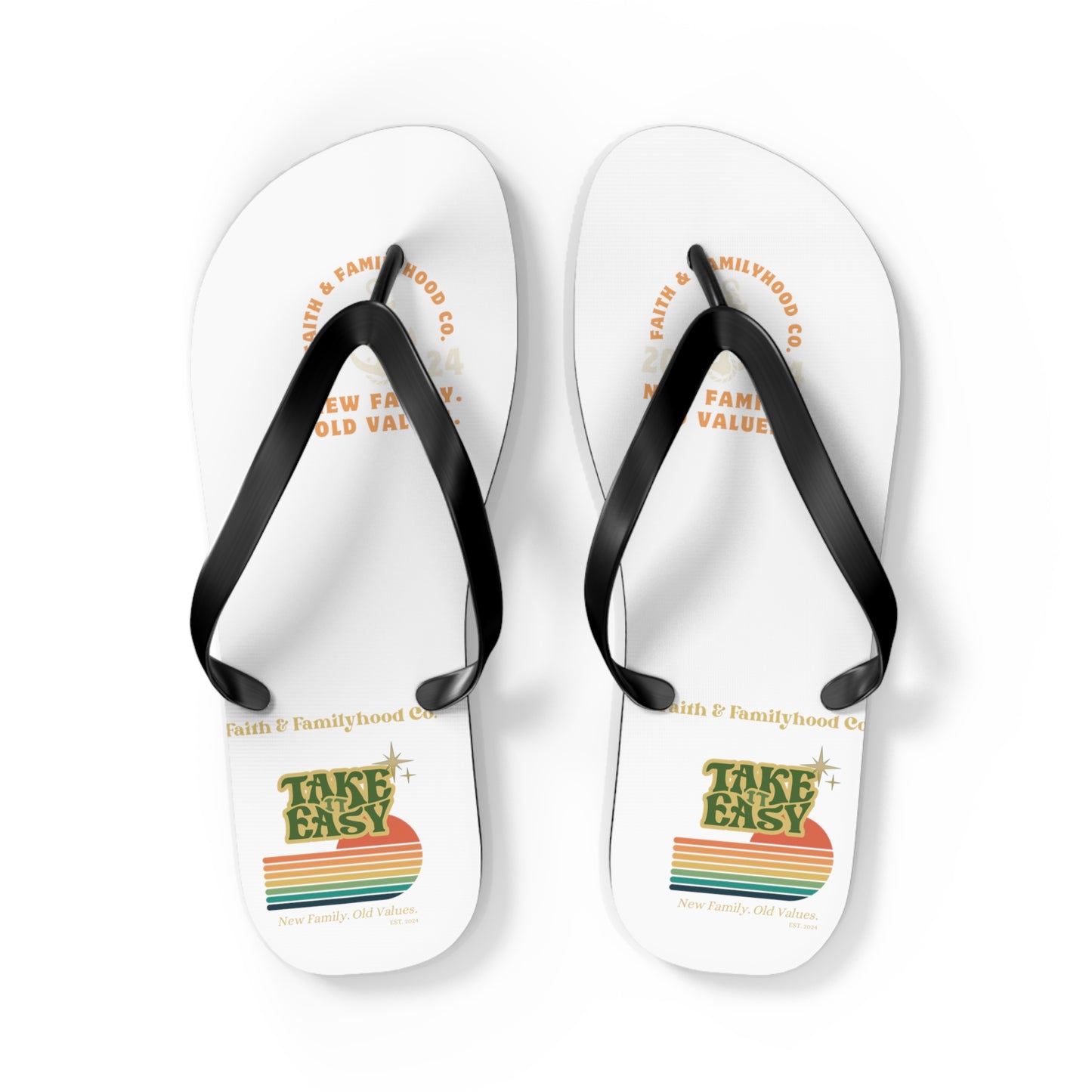 Sunset Stripes Flip Flops