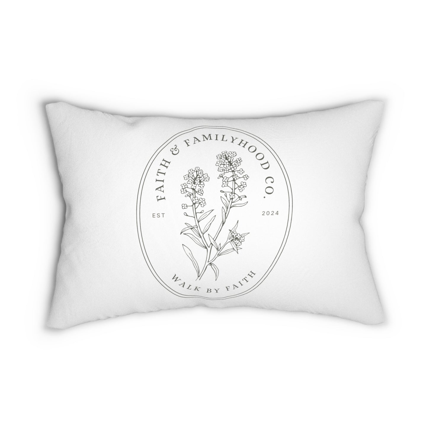 Flora of Faith Lumbar Pillow - Nurture & Nature's Embrace