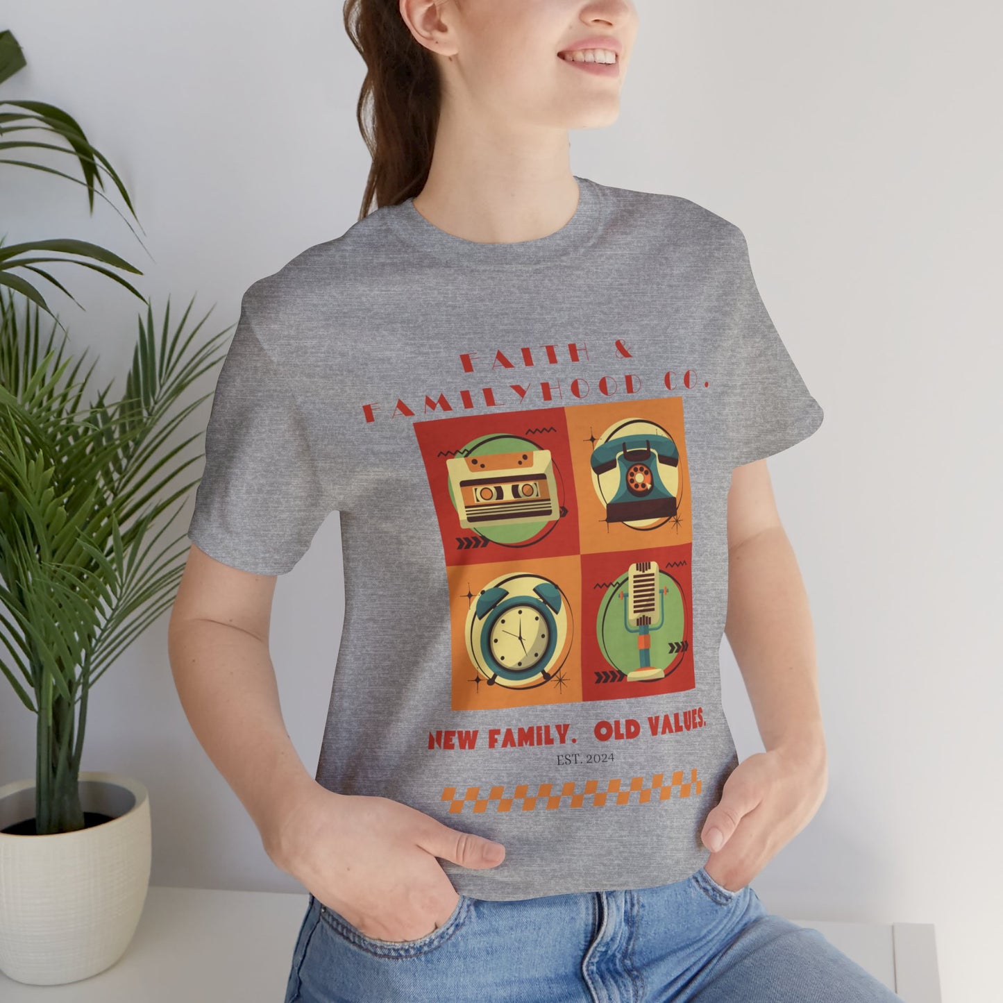 Retro Tech Tee - Nostalgic Style Meets Modern Familyhood