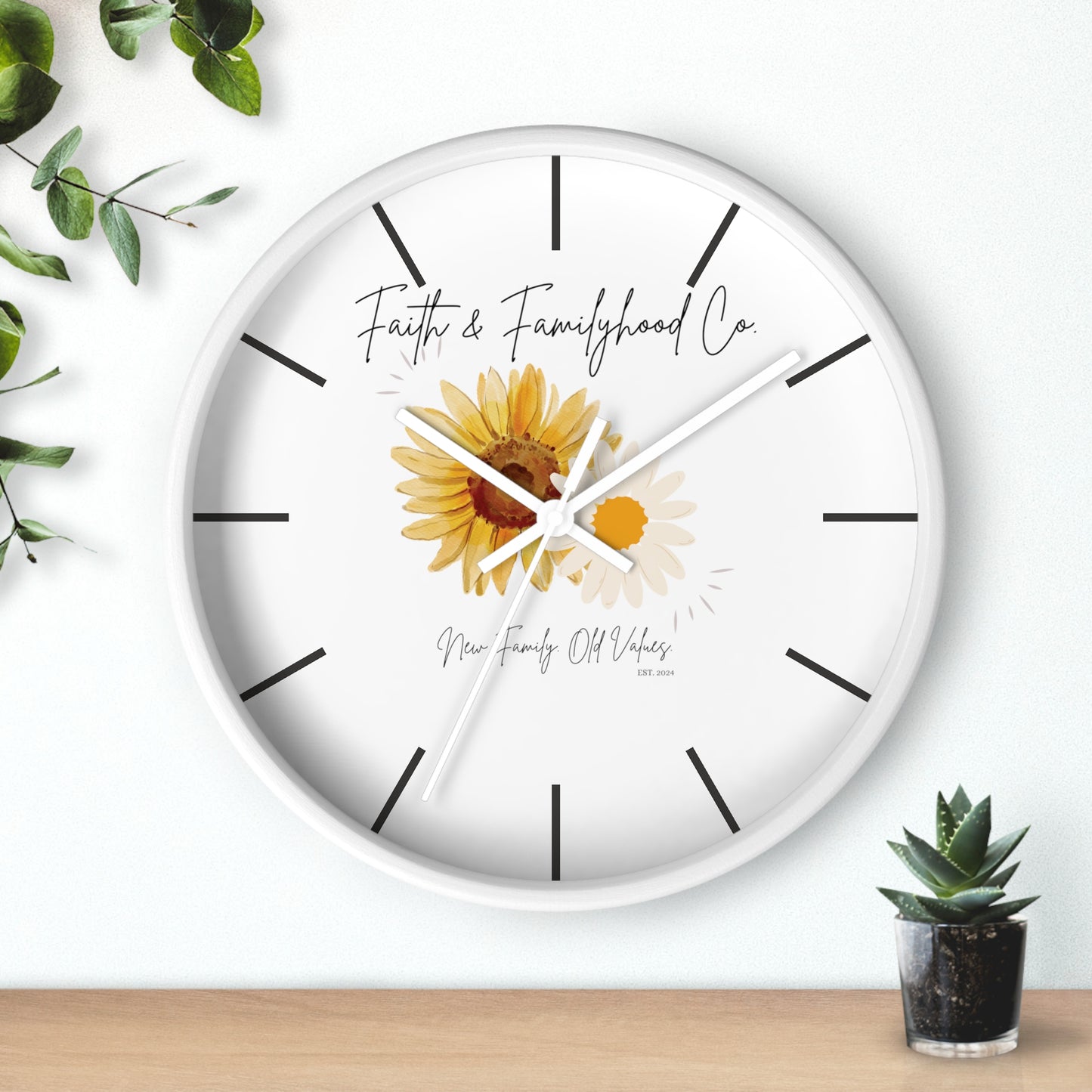 Sunlit Serenity Clock - Time in Bloom