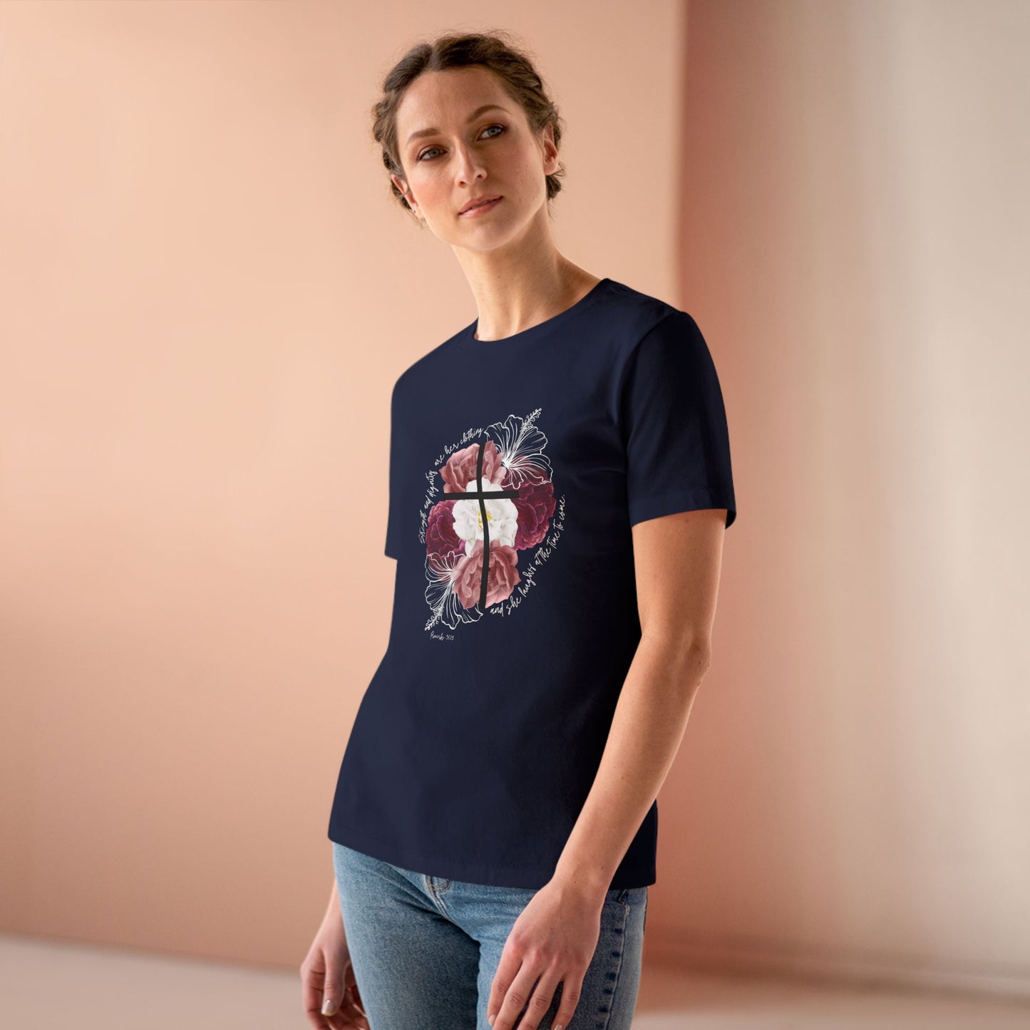 Cross Shirt for Women| Faith Blossoms Tee - Faith & Familyhood Co.