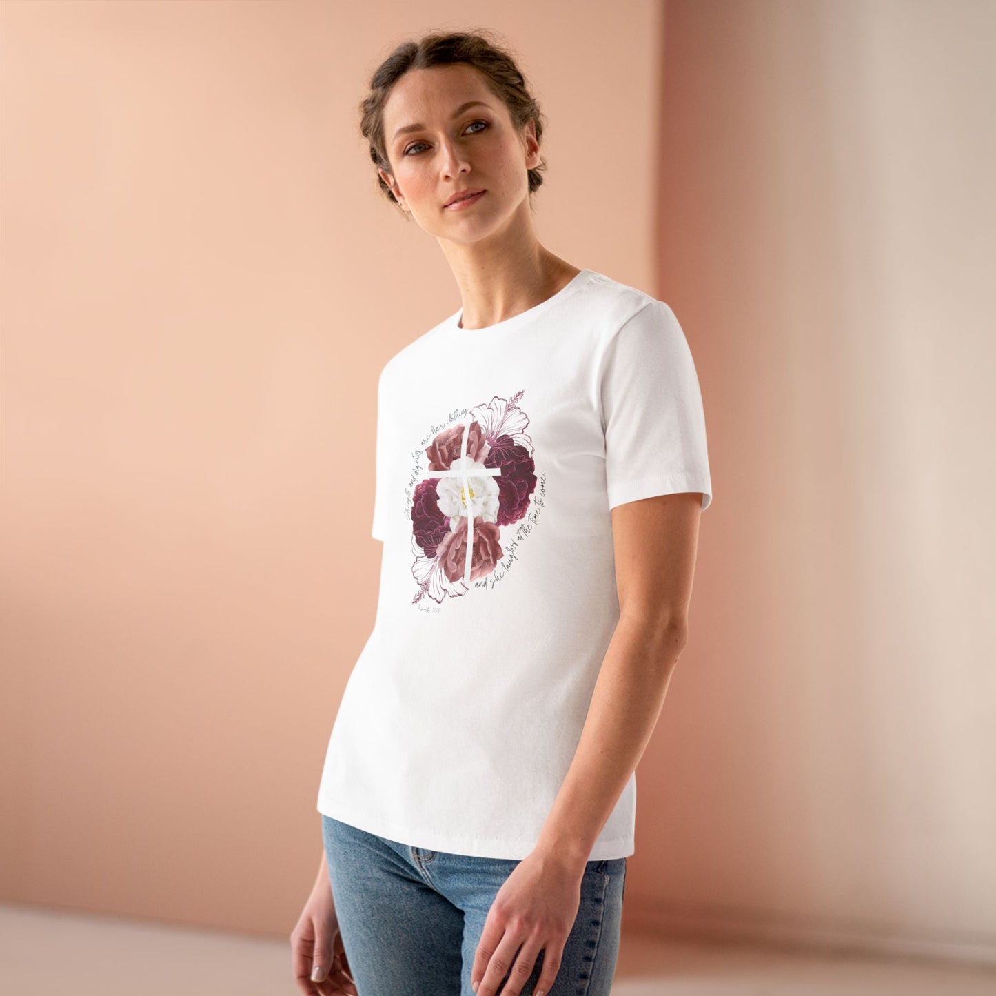 Cross Shirt for Women| Faith Blossoms Tee - Faith & Familyhood Co.