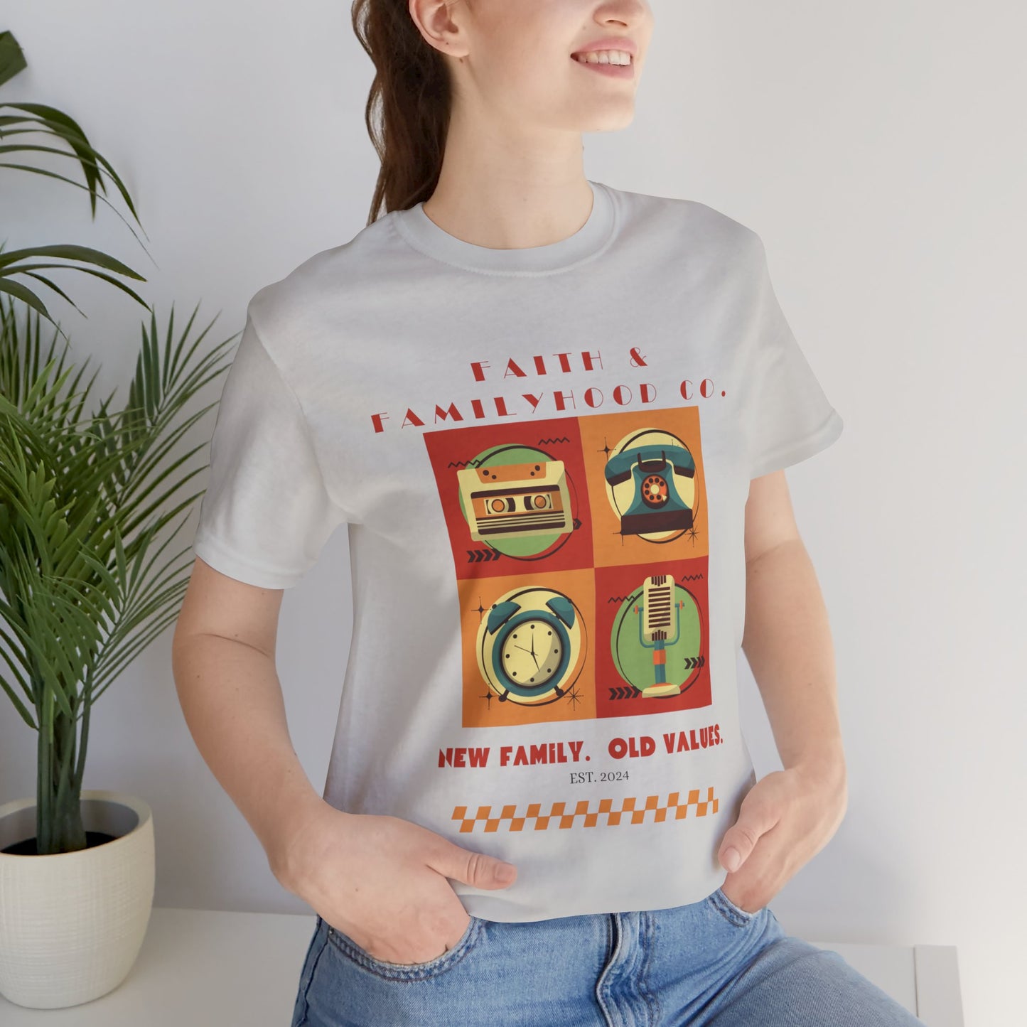 Retro Tech Tee - Nostalgic Style Meets Modern Familyhood