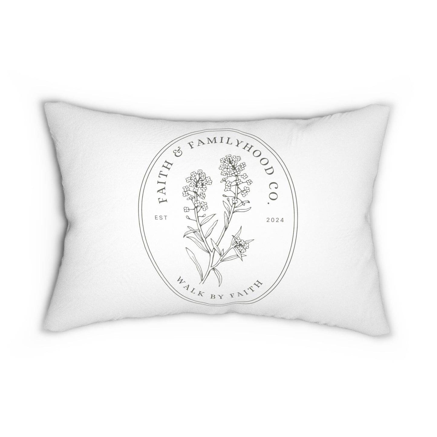 Flora of Faith Lumbar Pillow - Nurture & Nature's Embrace