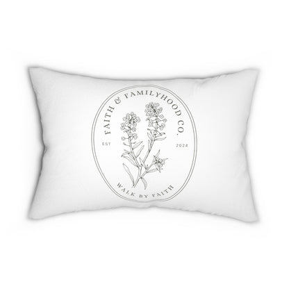 Flora of Faith Lumbar Pillow - Nurture & Nature's Embrace