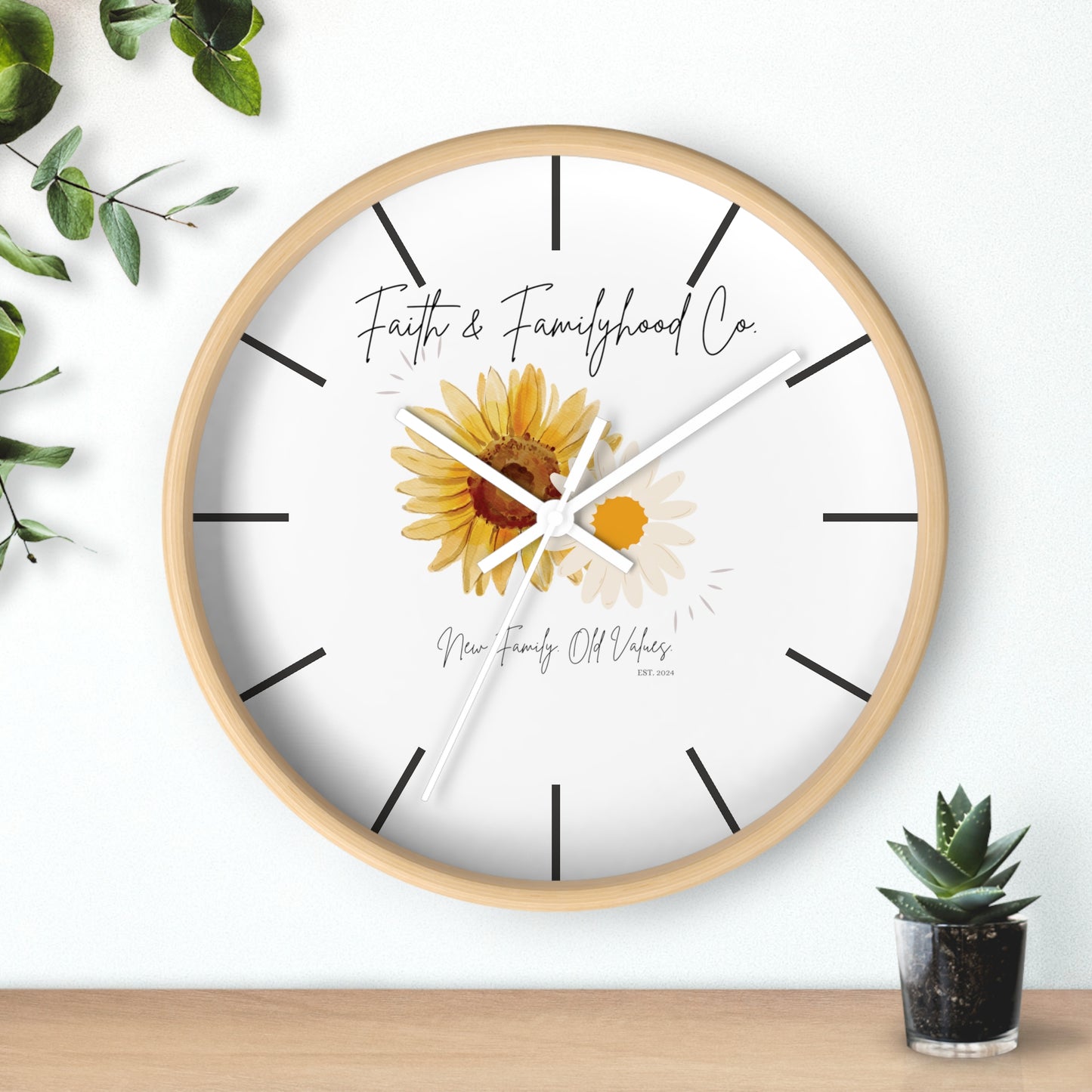 Sunlit Serenity Clock - Time in Bloom