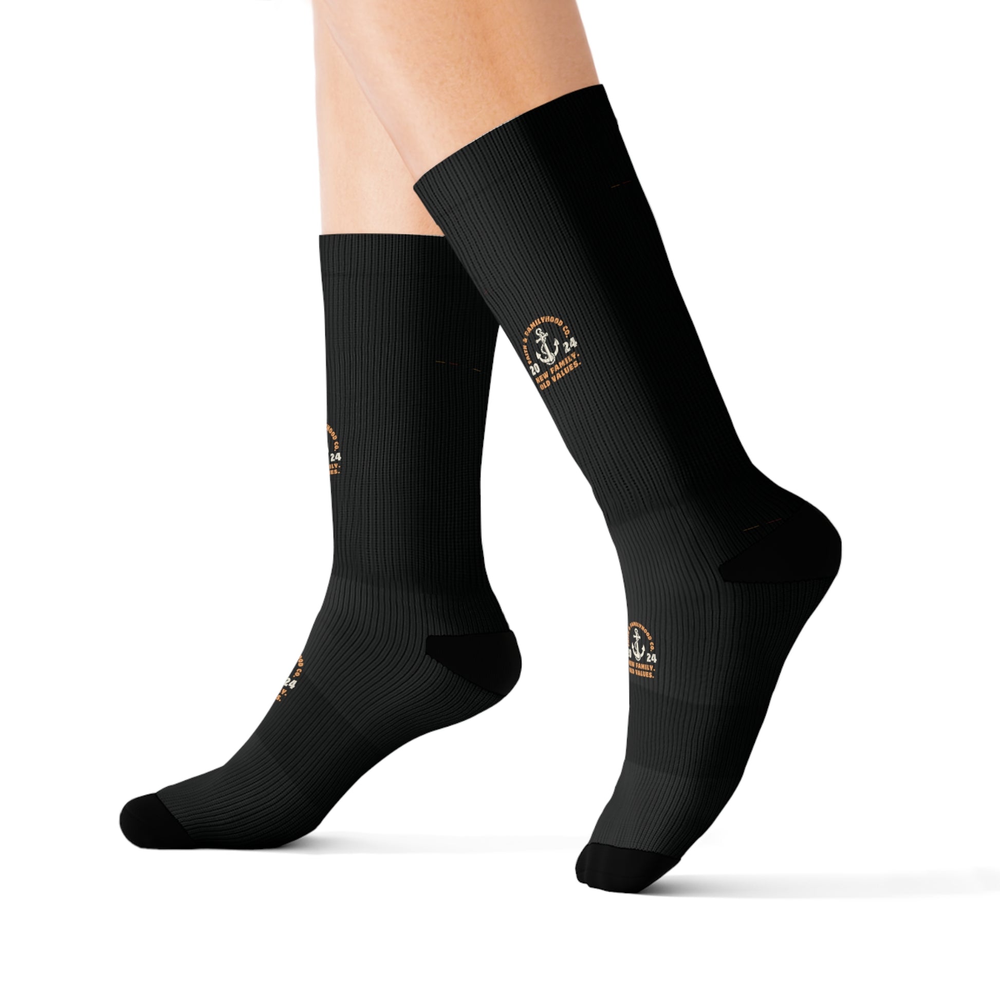 Comfortable and stylish Christian socks featuring an anchor design. Share your faith with every step.