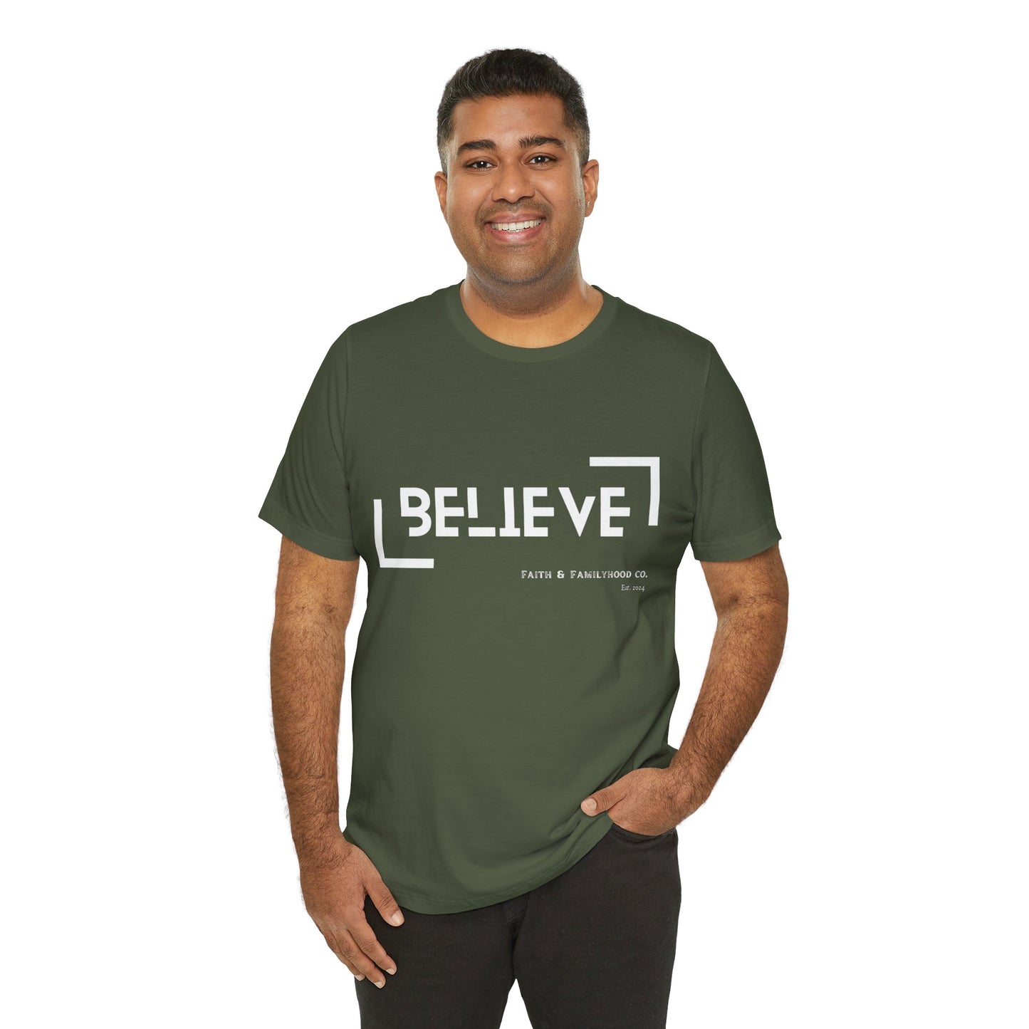 Believe Shirt | Faith in Monochrome Tee - Faith & Familyhood Co.