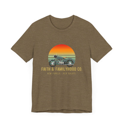 Motorcycle Shirts | Ride the Horizon Tee - Faith & Familyhood Co.