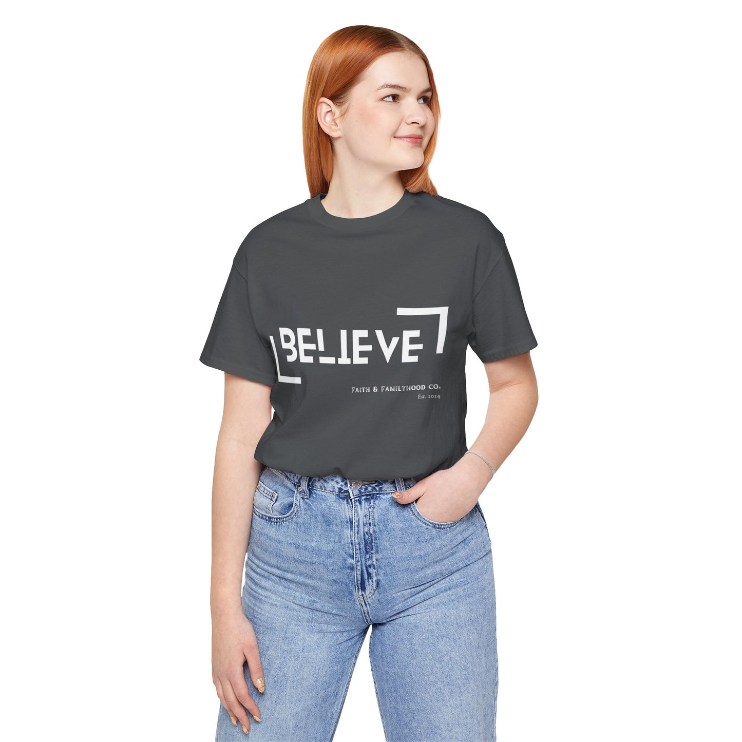 Believe Shirt | Faith in Monochrome Tee - Faith & Familyhood Co.