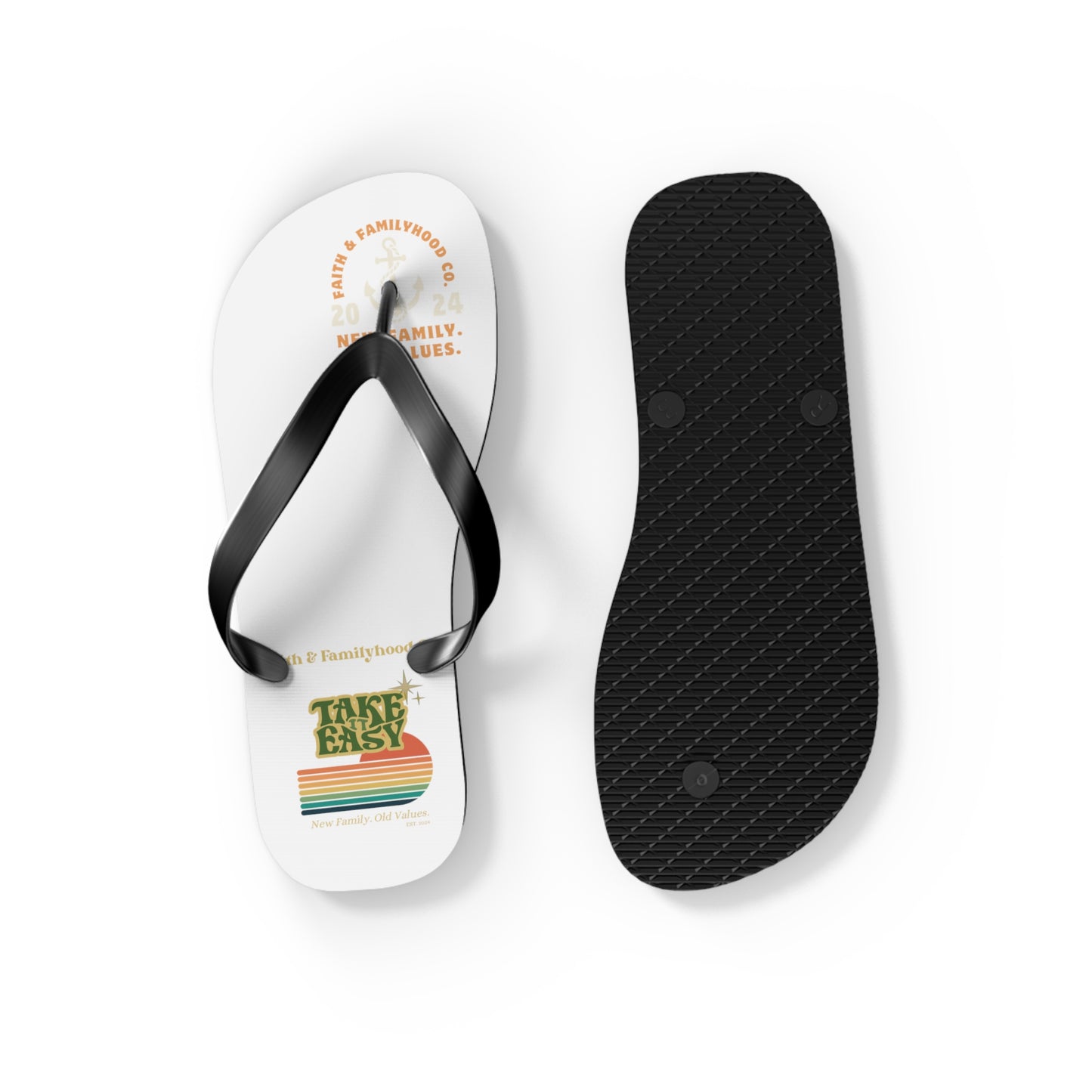 Sunset Stripes Flip Flops