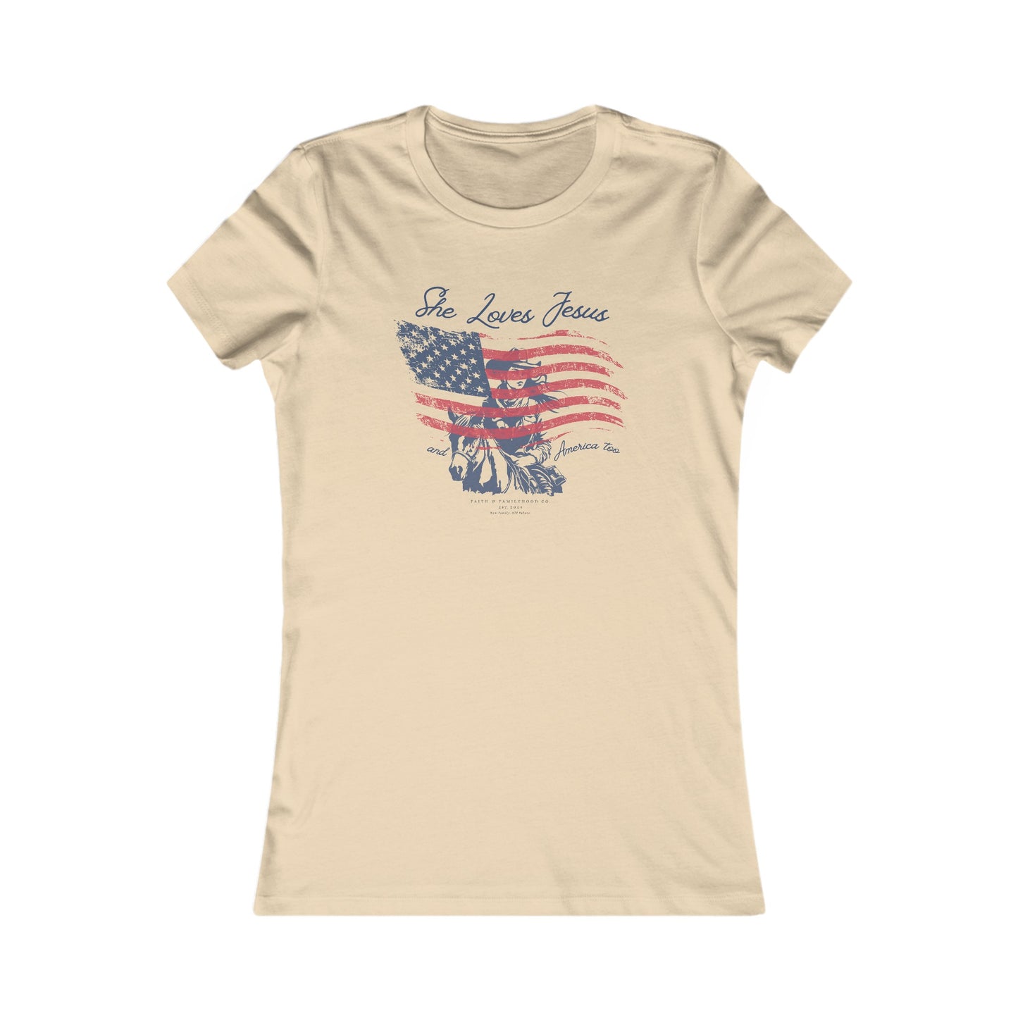 She Loves Jesus Patriotic Tee