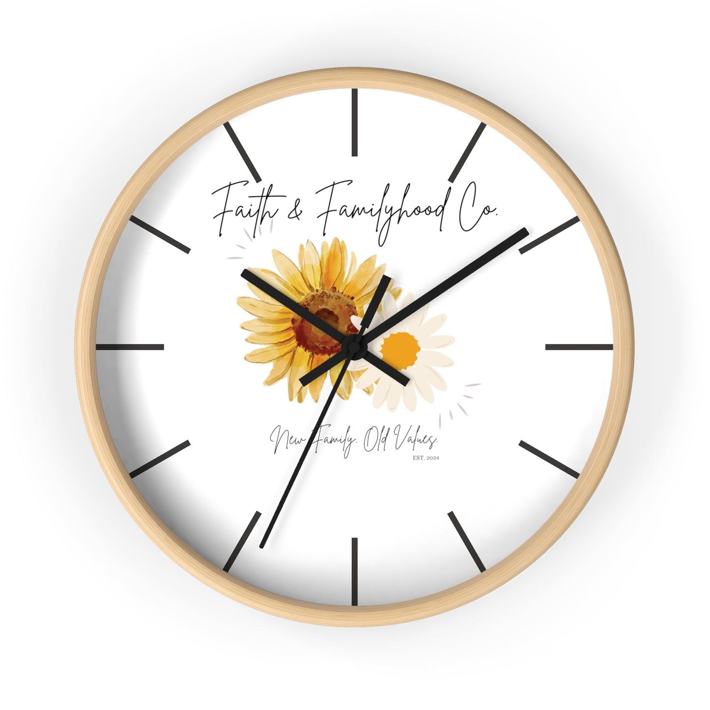 Sunlit Serenity Clock - Time in Bloom