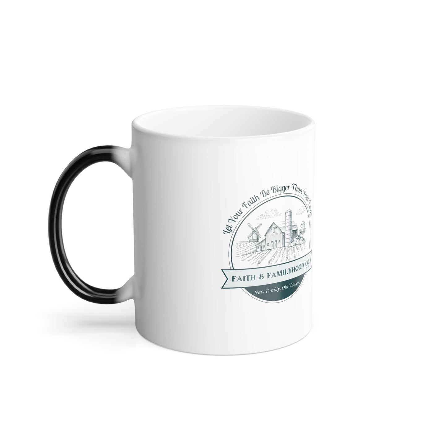 Mountain of Faith Color-Changing Mug - Triumph Over Fear